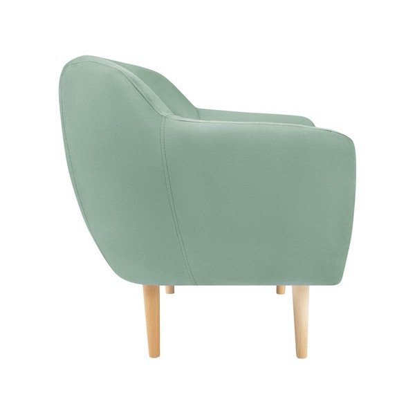 Poltrona in velluto verde menta Sardaigne - Mazzini Sofas-image-3
