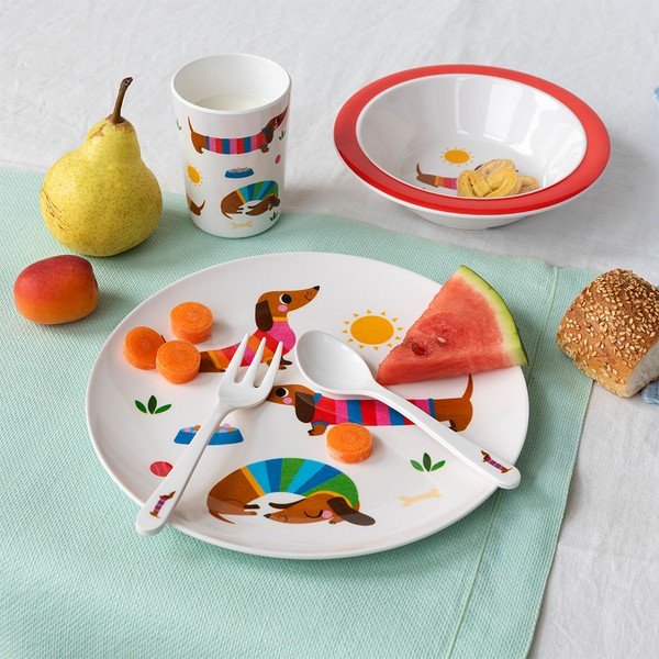 Set da pranzo per bambini 5 pz Sunny Sausage Dog – Rex London-image-1