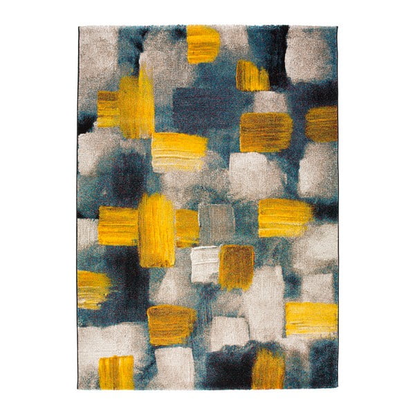 Tappeto blu e giallo , 140 x 200 cm Lienzo - Universal