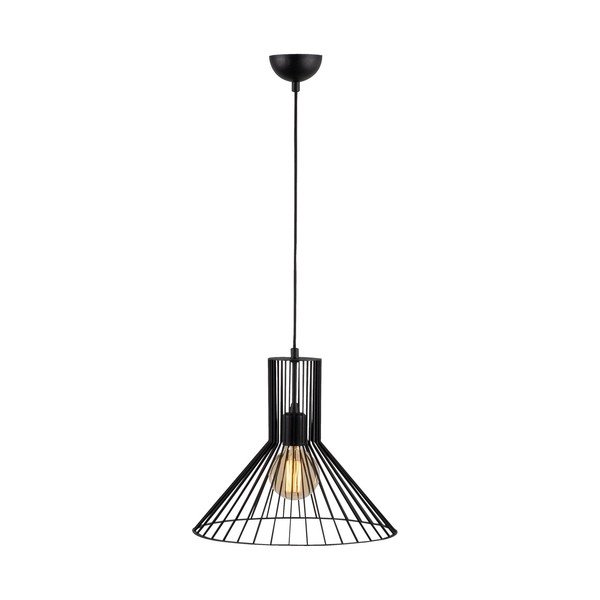 Lampadario nero con paralume in metallo ø 38 cm Fellini – Opviq lights-image-2