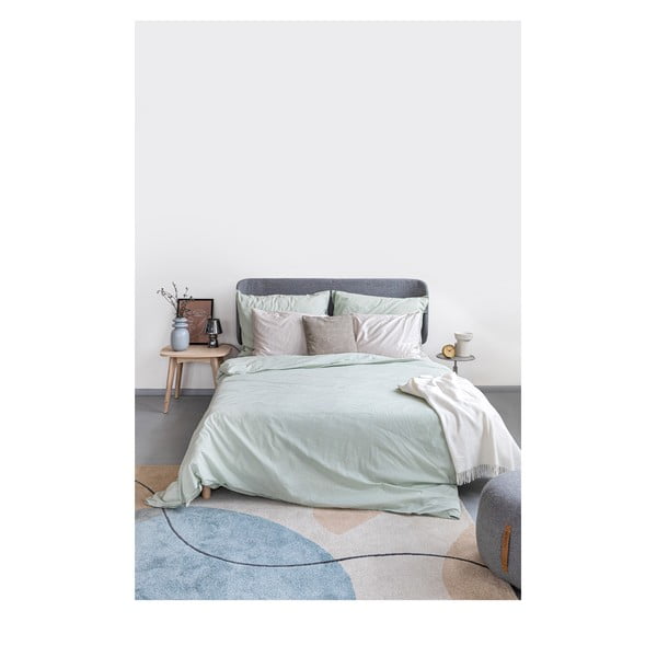 Biancheria da letto matrimoniale verde salvia in cotone stonewashed , 200 x 220 cm - Bonami Selection-image-3