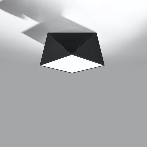 Lampada da soffitto nera 25x25 cm Koma - Sollux-image-2