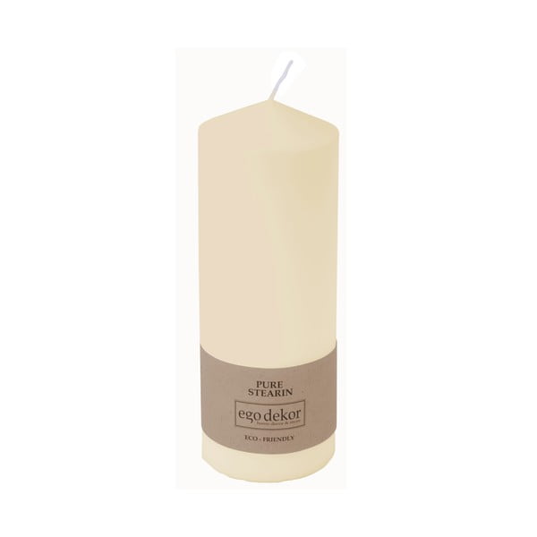 Candela bianca cremosa Top, durata di combustione 50 h Eco - Eco candles by Ego dekor