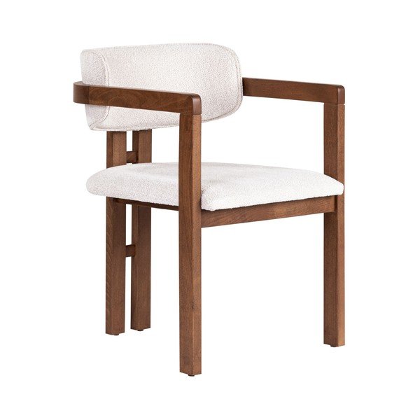 Sedia da pranzo bianca con braccioli Toscana – Kalune Design