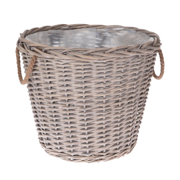 Vaso in vimini grigio, ø 42 cm - Dakls