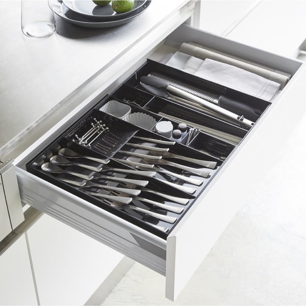 Credenza in plastica nera per cassetto 47,5 x 35 cm - YAMAZAKI-image-1