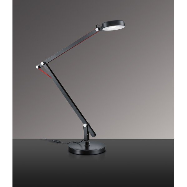 Lampada da tavolo LED nera con struttura flessibile (altezza totale 90 cm) Amsterdam – Trio-image-1