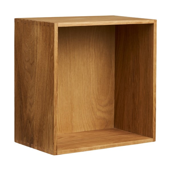 Mensola di colore naturale in rovere massiccio con ripiani multipli 18 cm Townsville – House Nordic-image-2