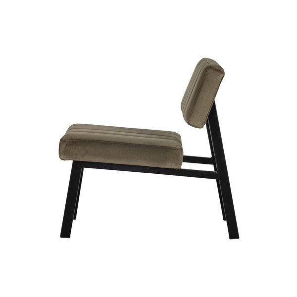 Poltrona verde cachi con rivestimento in velluto Kaja - WOOOD-image-3