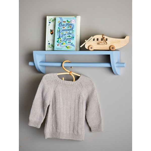 Mensola per bambini blu in legno di paulownia massiccio 60 cm Mingus – Bloomingville Mini-image-2