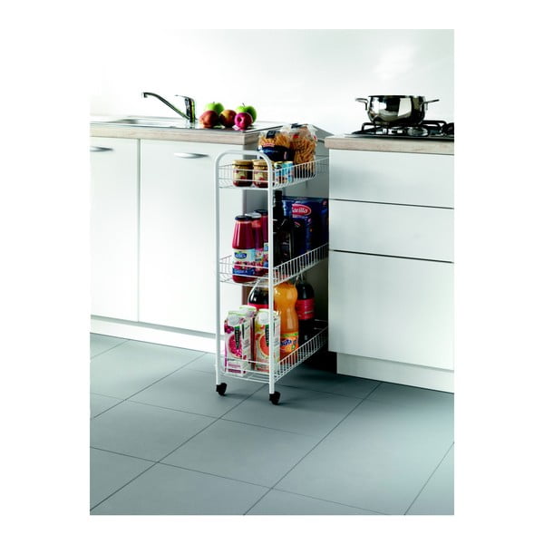 Supporto mobile per bagno a tre livelli, 23 x 84 cm Laundry - Metaltex-image-2