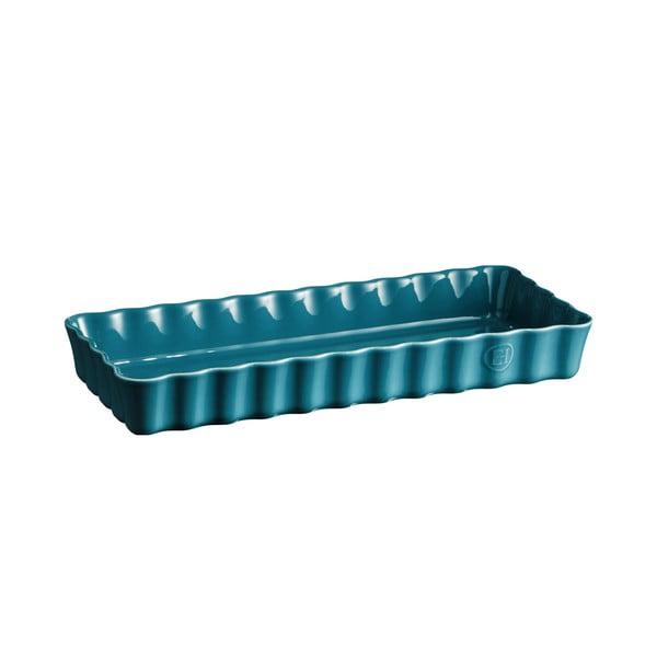 Tortiera in ceramica blu turchese, 15 x 36 cm - Emile Henry