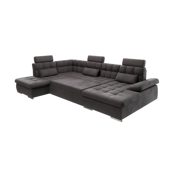 Divano angolare color antracite allungabile e con contenitore (con penisola a sinistra/a U) Merkur – Ropez-image-2