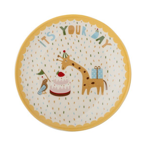 Piatto per bambini giallo/color crema in gres ø 16 cm Celebrate – Bloomingville Mini