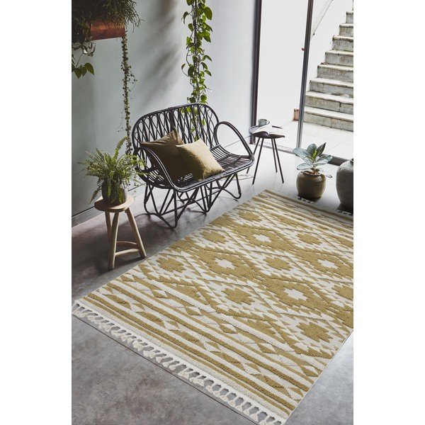 Tappeto giallo , 120 x 170 cm Taza - Asiatic Carpets-image-1