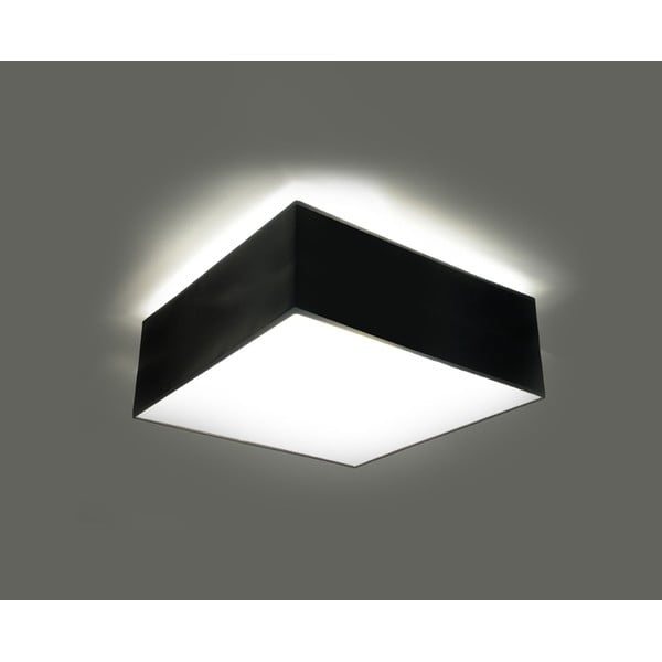 Lampada da soffitto nera 25x25 cm Mitra - Sollux-image-1