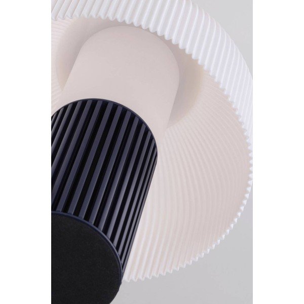 Lampada da tavolo bianca/blu in plastica (altezza totale 29 cm) Maya – Jotex-image-3