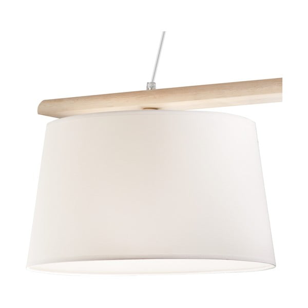 Lampada a sospensione marrone chiaro con paralume in tessuto ø 35 cm Aida - LAMKUR-image-4
