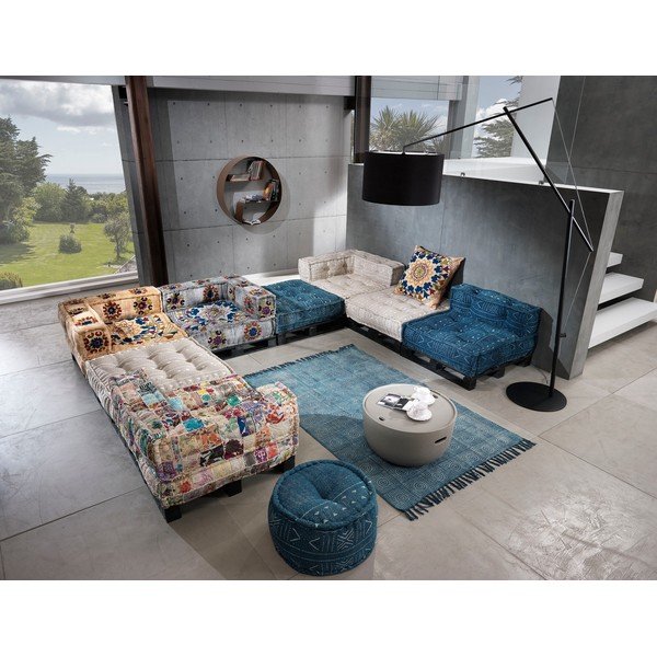 Parte divano componibile bianco/beige (con composizione variabile) Yara – Tomasucci-image-1