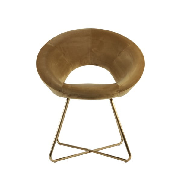 Poltrona bronzo-oro in velluto Charlie - Light & Living