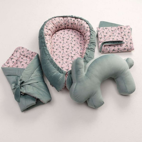 Cuscino per allattamento color menta Velvet Bunny - Yellow Tipi-image-1