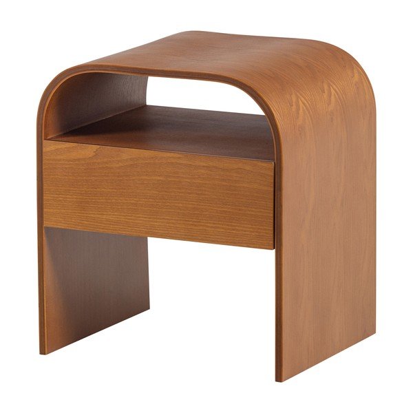 Comodino di colore naturale con ripiani Momo – WOOOD