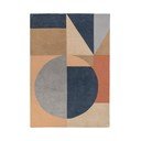 Tappeto in lana blu/marrone 160x230 cm Esrei - Flair Rugs