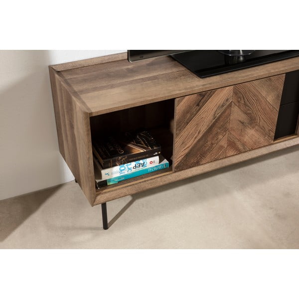 Tavolo TV in rovere nero Utah - Marckeric-image-1