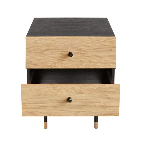 Comodino di colore naturale con effetto rovere Jugend – Woodman-image-2