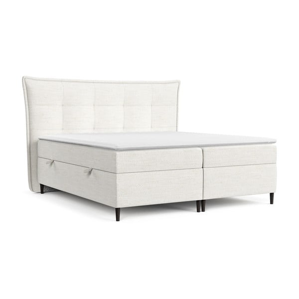 Letto boxspring crema con contenitore 140x200 cm Sinai - Maison de Rêve