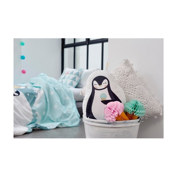 Cuscino in puro cotone Happynois , 40 x 30 cm Penguin - Mr. Fox-image-2