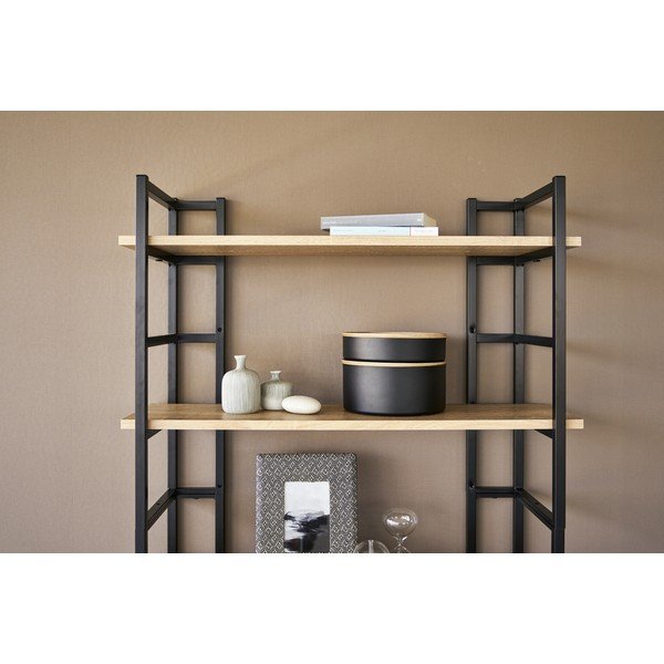 Scatola con coperchio nera in metallo ø 22x6 cm Rin – YAMAZAKI-image-1