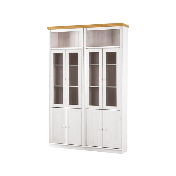 Vetrina in legno di pino bianco 148x223 cm Anita - Støraa-image-1