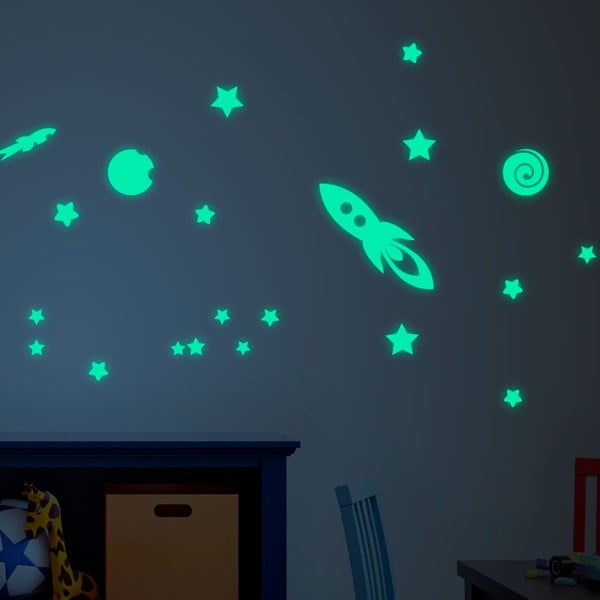 Set di adesivi murali per bambini "Stelle e pianeti". - Ambiance