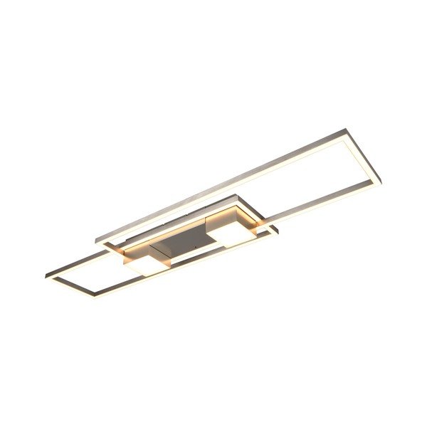 Plafoniera a LED dimmerabile con telecomando in argento 28x100 cm Albany - Trio-image-2