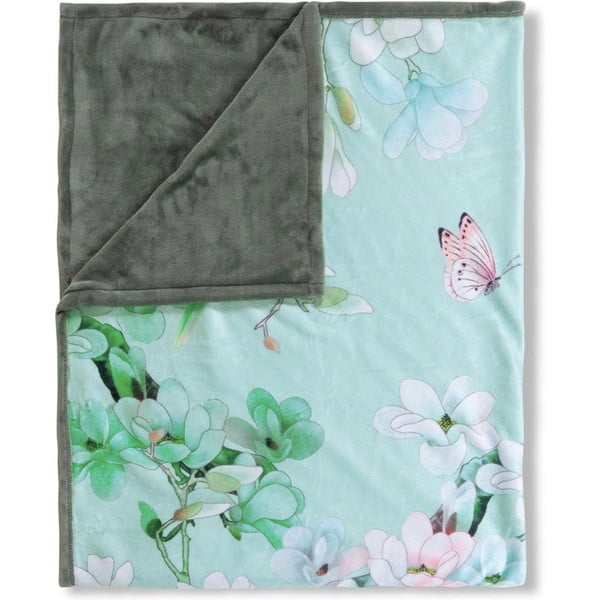 Coperta verde reversibile , 130 x 160 cm Shi - Descanso-image-3