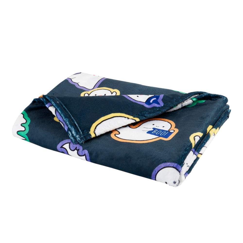 Coperta nera in micropile a tema Halloween 130x170 cm Halloween Ghosts – Catherine Lansfield | Coperte