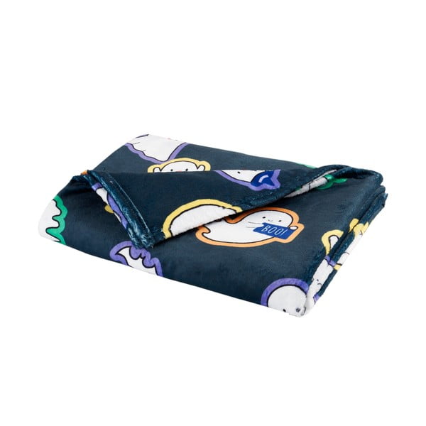 Coperta nera in micropile a tema Halloween 130x170 cm Halloween Ghosts – Catherine Lansfield