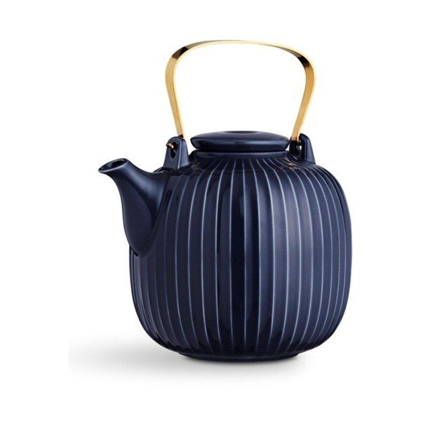 Teiera in porcellana blu scuro Hammershoi, 1,2 l Hammershøi - Kähler Design