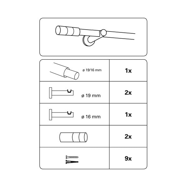 Mantovana estensibile in metallo 120 - 210 cm Kreta - Gardinia-image-4