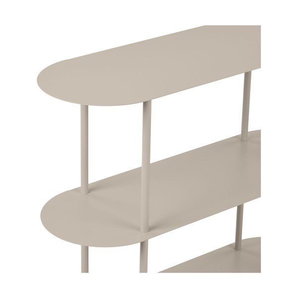 Scaffale beige in metallo 90x81x31 cm Rieti – House Nordic-image-3