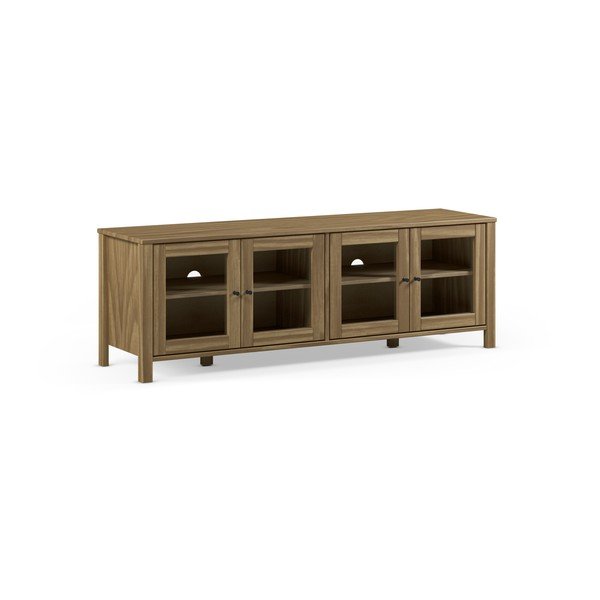 Mobile TV di colore naturale in pino massiccio 150x50x40 cm Alessandra – Marckeric