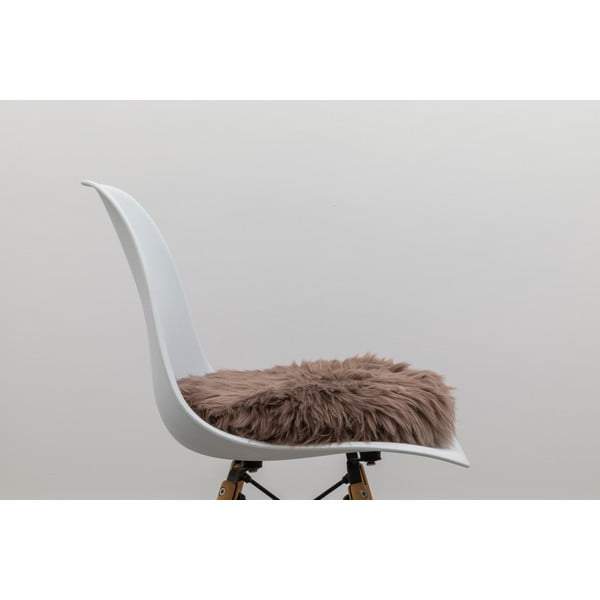 Cuscino in pelle di pecora marrone Quadrato, 40 x 40 cm - Native Natural-image-2