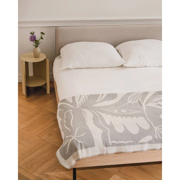Coperta grigio chiaro 165x200 cm Lino – noo.ma-image-2
