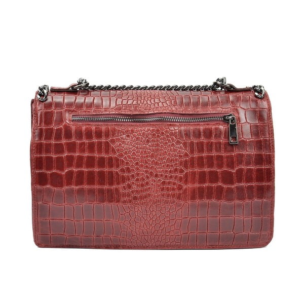 Borsa a catena in pelle rossa - Carla Ferreri-image-1