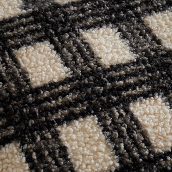 Biancheria da letto matrimoniale in micropile nero e crema 200x200 cm Cosy Borg Sherpa - Catherine Lansfield-image-3