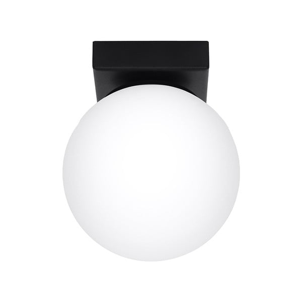 Lampada da soffitto nera con paralume in vetro ø 12 cm Umerta - Nice Lamps