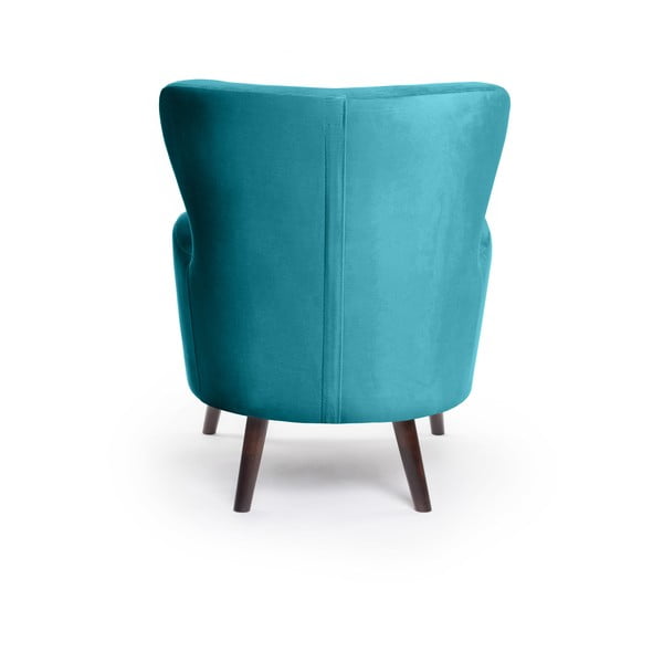 Poltrona in velluto turchese Noemye - Bonami Essentials-image-4