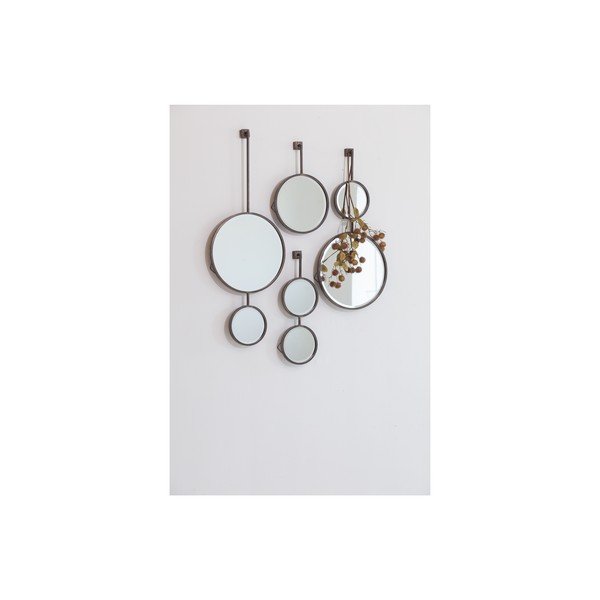 Doppio specchio rotondo da parete, lunghezza 58 cm Chain - BePureHome-image-2