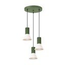 Lampadario verde in metallo ø 30 cm Niru – Sollux